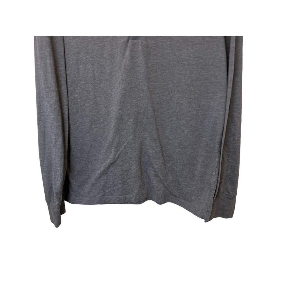 J.CREW Washed Henley Cotton Gray Long Sleeve Shirt Size Large - Picture 5 of 5